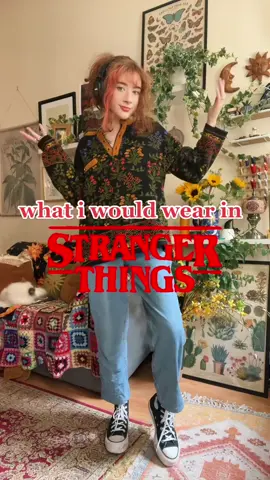 accidentally put my cat in the upside down ☹️ #strangerthings4 #strangerthings #outfitideas #80sfashion