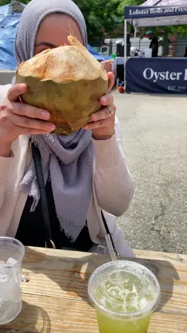 @smorgasburg got us drinking out of coconuts! And I aint mad at it. #smorgasburg #cocnutwater #coconutwater #smorgasburg #jerseycityeats #jerseycityfoodie
