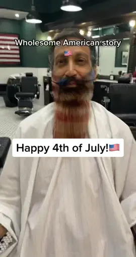 Wow, happy 4th of July! Would you do this for your grandkids?💈🇺🇸 #usa #4thofjuly #newyork #barbershop #beard #wholesome #happy #american #story