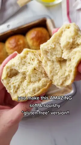 I just can't stop squishing them 😅😂 #dinnerrolls #glutenfree #glutenfreetiktok #breadtok #bread
