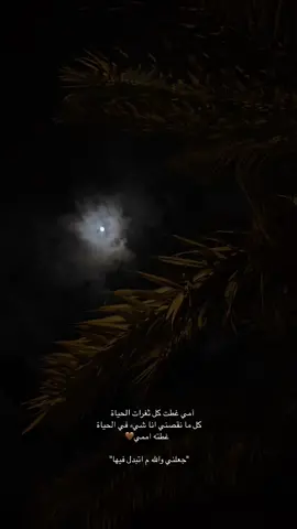 وما أُمّي إلا قمرًا أنارَ لي كُلّ عتمة.. #امي #قمرا