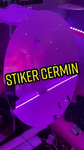 Stiker cermin oval #dekorasikamar #kamaraesthetic #fyp #spill
