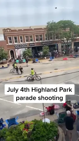 Video shows gunfire erupting at a #July4th parade, resulting in an attack that killed 6 people and injured 38 others in Highland Park, #Illinois.