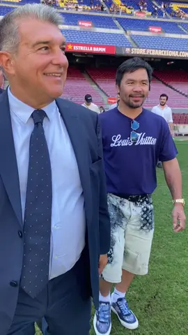 World Cup Stadium Tour with FC Barcelona President Joan Laporta  #fbbarcelona #pacquiao #spain