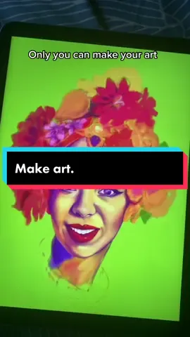 Make your own art #makeart #arttok#digitalart #ipadart #adobefresco #portrait #imanartist