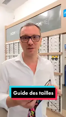La taille des lunettes, guide des tailles #tiktokacademie
