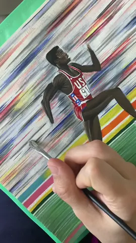 🚀🚀 #painting #peinture #acrylic #sport #athlete #athletics #sportpainting #sportdrawing #drawing #dessin #art #artist #artwork #carllewis #paint #paintingart #canvas #sketching #tiktokart #arttok #artontiktok #colors