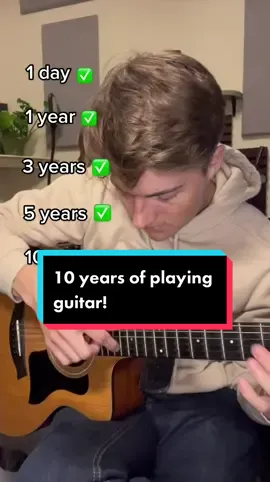 10 years of playing guitar! #guitar #acoustic #fingerstyle #guitartok #fyp #songwritersoftiktok