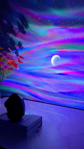A projection lamp that allows you to see the Northern Lights while lying in bed #creative #roomdecor #starrysky #lightprojector #starlightprojector #ledroom #galaxyprojector #moodlight #oceanwaveprojector #gameroomdecor #ledprojector