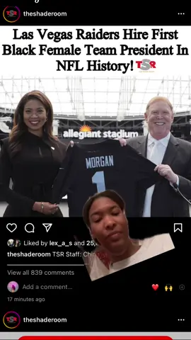 One thing imma do id congratulate Black women! Congrats Sandra Douglass Morgan breaking these glads ceilings! #marketing #marketingmoves #marketingtips #blackbusinesstips #raiders #nfl @Las Vegas Raiders