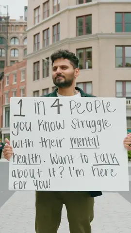 1 in 4 people are struggling with their mental health today. Don't be afraid to open up ❤️