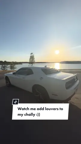 Adding louvers to my baby #challenger #dodge #fyp #explore #louvers #car #cartok