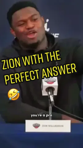 Zion with the perfect answer 🤣 #NBA #nbamemes #zion #basketball #clutchpoints