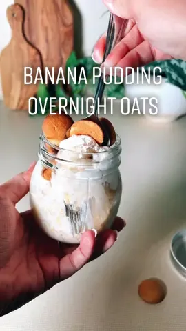 Replying to @nicole Banana Pudding Overnight Oats Results 😍🤤