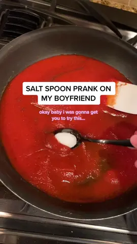 i did NOT expect that🤣🤣 #couple #boyfriend #Relationship #girlfriend #funny #prank #sweet #saltspoon #salt #saltprank