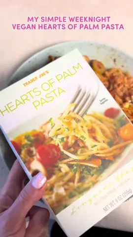 my spicy vegan hearts of palm pasta 🤍 perf for when you’re craving a carbalicious meal #traderjoesfoodreviews #traderjoes #kitehillricotta #kitehillfoods #olives #veganrecipes #vegandinner #vegandinnerideas