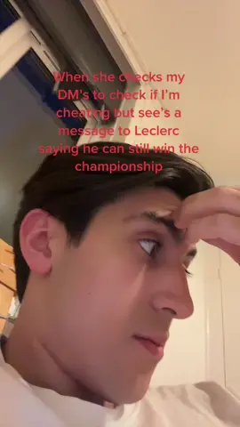 Sliding into Charles' DM's 📲🎥 @zaniolo.sewell #F1 #Formula1 #CharlesLeclerc #Ferrari #Mot#Motorsport