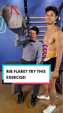 How many of you have noticed your ribs flaring? Comment down below 👇 #fyp #ribflare #GymTok #posture #weakcore #abs #corestrengtheningexercises #corestrength #anatomyart #art #Moveu