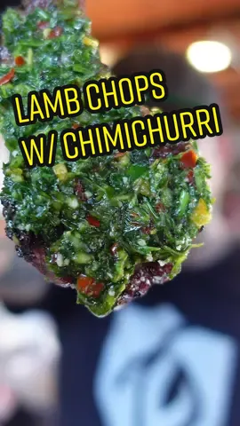 Lamb Chops w/ Habanero Chimichurri 🔥 #tftibbq #bbqfood #lambchops #chimichurri  #LifeHack