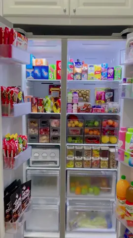 Fridge restock 'every week' 🍎🥒🧃 #kitchenorganization #jakpatonggek #fridgeorganization