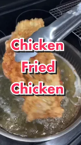 Chicken fried chicken! Recipe attached to video ♥️ #chickenfriedchicken #TikTokTaughtMe #tiktokpartner