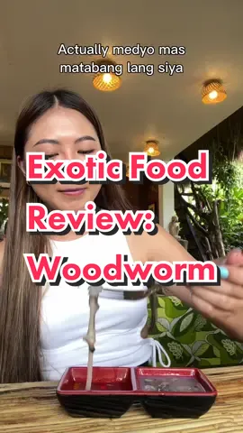 Hmm, gray spaghetti 😋😂 #tiktokph #tamilok #woodworm #delicacy #foodreview #exoticfood #exoticfoodchallenge
