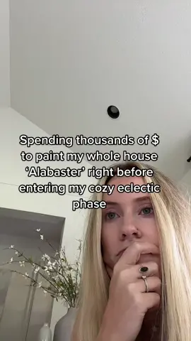 a moment of silence please. #alabasterwhite #decor #whitepaint #interiordesign #eclectic #regret #housetour #fyp #fypシ #sherwinwilliams #modernfarmhouse #transitionaldesign