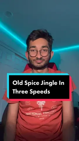 Old Spice jingle in three different speeds #foryou