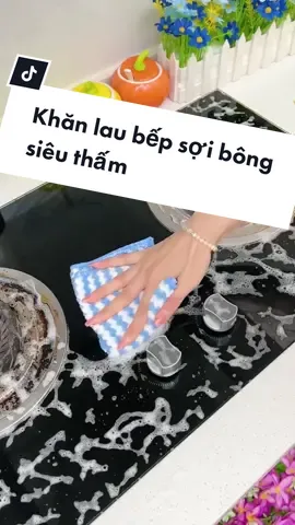 Khăn lau bếp sợi bông siêu thấm - #hottrend #thongminh #xuhuong #giadungthongminh #thinhhanh#tiktokshop #foryou #gocsangtao #review #khanlaubep