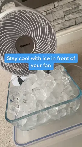 We try and stay cool by putting ice in front of our fan. What are your cooling hacks? Like, follow & comment your suggestions #heatwave #hot #cooldown #ukheatwave #fyp #fypシ #relax #trending #blowthisup #staysafe