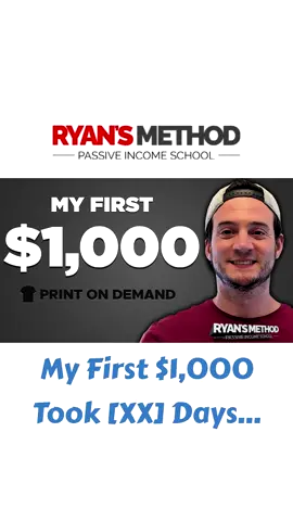 It Took Me [??] Days to Make My First $1,000 w/ Print on Demand