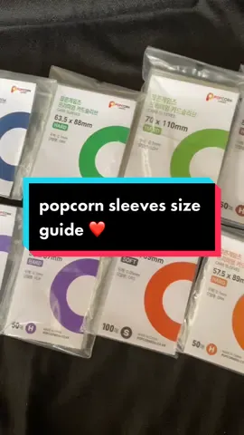 sleeves size guides for you ❤️ tingi available on tiktok shop and shopee! (shopee: moonlight.philippines) #bts #photocard #poca #popcornsleeves #sleeve #tiktokph #popcorn #kpopph #comparison
