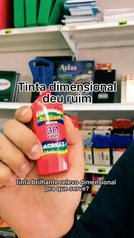 Já ouviu falar de tinta dimensional 3D? Hoje foi o dia de testar e ver como funciona.🧐 #materialescolar #tintas #artesanato #papelaria