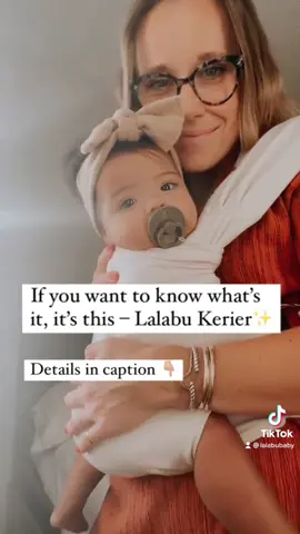 A soft, beautiful wrap + structured carrier for baby, all in one. ✨ The Lalabu Kerier is perfect for babies 4 months - 2 years old (you can even backwear as baby grows!)💁🏼‍♀️ Questions for us? Drop them below! 💕#lalabu #kerier #mom #babywearing