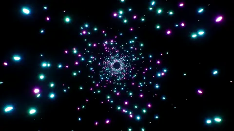 Glittering Neon Particles #motiongraphics #particles #effect #background #glittering #neon