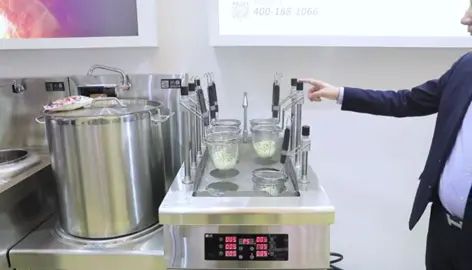 6 holes automatic pasta boiling machines for restaurant #pasta #noddle #foodtiktok #automatic #cooking