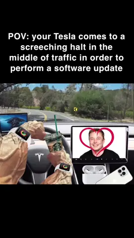 POV: your tesla needs a software update #fyp #foryou #tesla #cartok #carfails