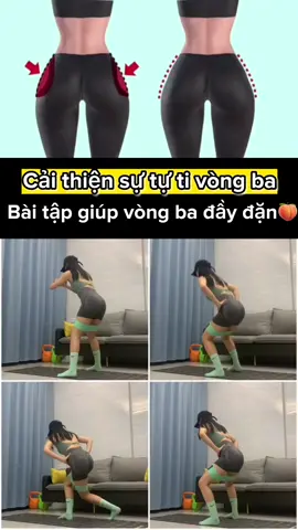 Các bài tập cần thiết để cải thiện tình trạng lõm mông, bốn hành động giúp bạn có vòng ba đầy đặn #Phụchồisausinh #yogatainha #fyp #xuhuong