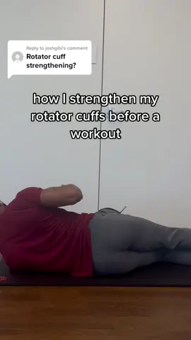 Replying to @joshgibi you can use a comfortable/light weight. #fyp #rotatorcuff #rotatorcuffinjury #calisthenics #GymTok