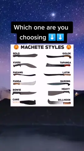 Which is your favorite? 🔥 #foryou #fyp #knife #knives #machete #sword