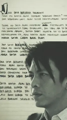 Puisi Ariel Noah 'lebih baik diam. Ditulis 2010, semasa di tahanan. #arielnoah #fypシ #fyp #noahbeck