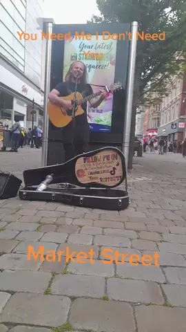 Busking on Manchesters Market Street#manandhisguitar #musiciansoftiktok #singing #musiccovers #Busking #guitartok #acousticguitar #edsheeran