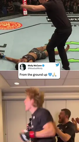 The support between #PaddytheBaddy and #MollyMccann is special 🤝 #ufclondon #ko #sportstiktok (via @ufc)