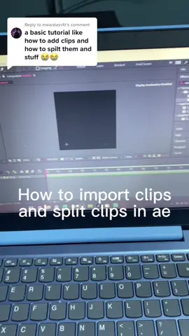 Replying to @maiestasvfx How to import and split clip on ae!!!! #aftereffects #cqdenvfxtuts #cqdenvfx #fyp