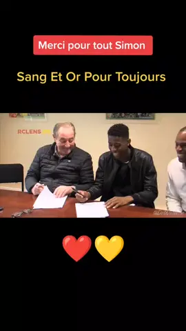 Merci pour tout Simon ❤️💛 #pourtoi #simonbanza #rclens #braga  #sangetorpourtoujours