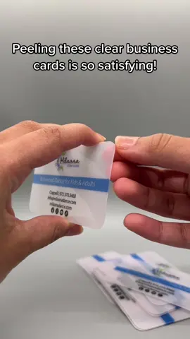 Love these clear plastic business cards! #SmallBusiness #graphicdesign #printer #marketing #commercialprinting #fyp #printing