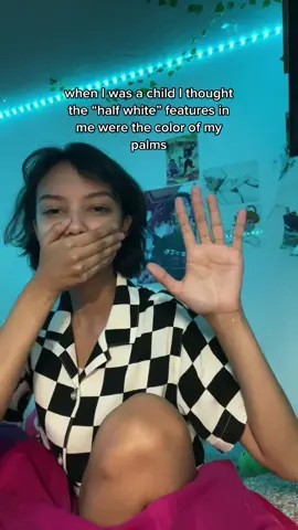I really was like “yea im half white” and put my palms up