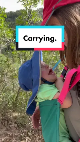Hiking snuggles are the best part of #hikingwithkids @Trail Magik Kid Carriers