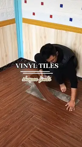 20 pesos lang may vinyl tiles kana #vinyl #vinylfloor #selfadhesivevinyl #shopeefindsph