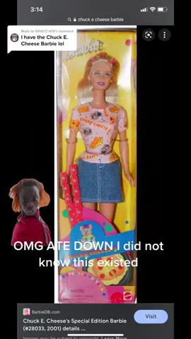 Replying to @Glitt3rCritt3r  YEO!!!!!! I love!!! Only thing we are missing is the chuck e cheese plush to go with her